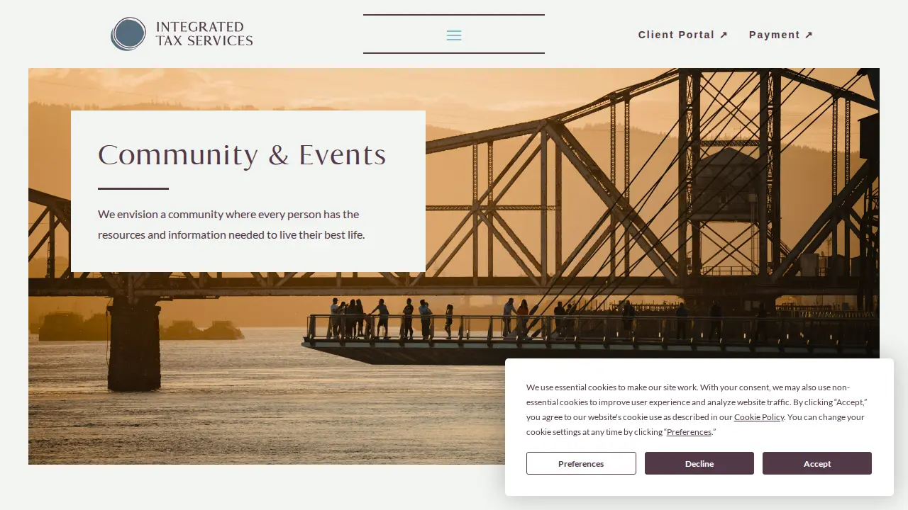 Integrated Tax Services page