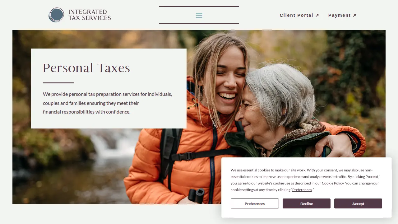 Integrated Tax Services page