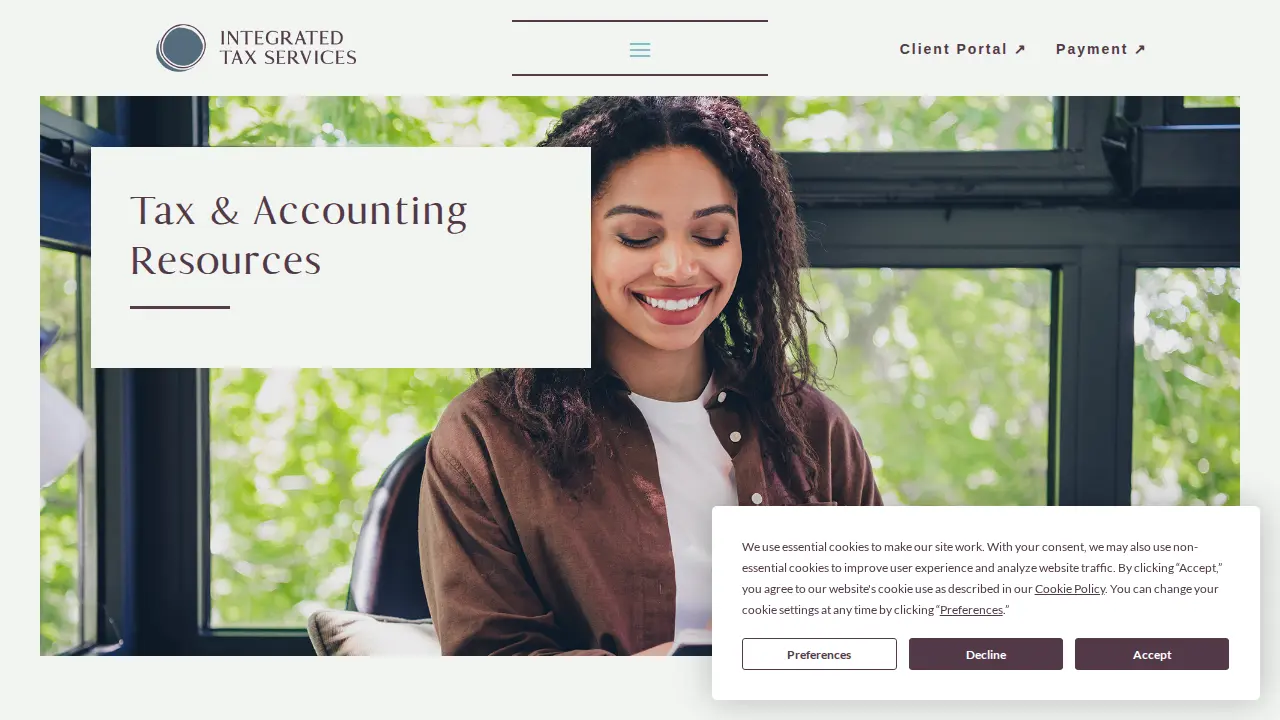 Integrated Tax Services page