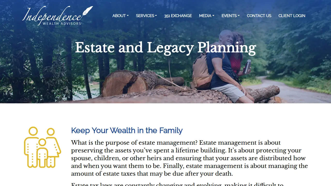 Independence Wealth Advisors page