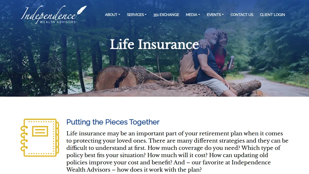 Independence Wealth Advisors page