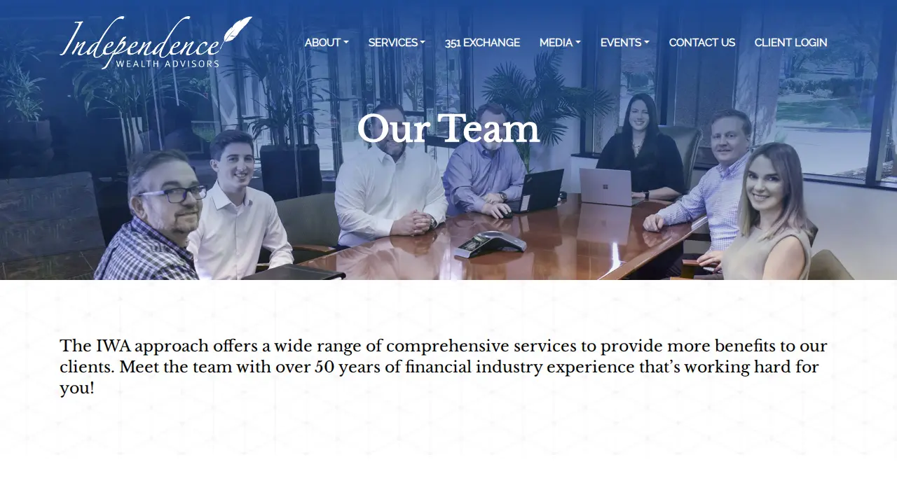 Independence Wealth Advisors page