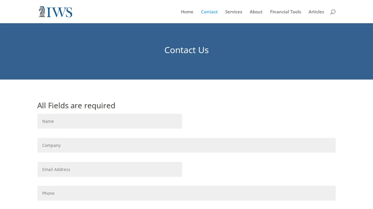 Integrated Wealth Strategies page