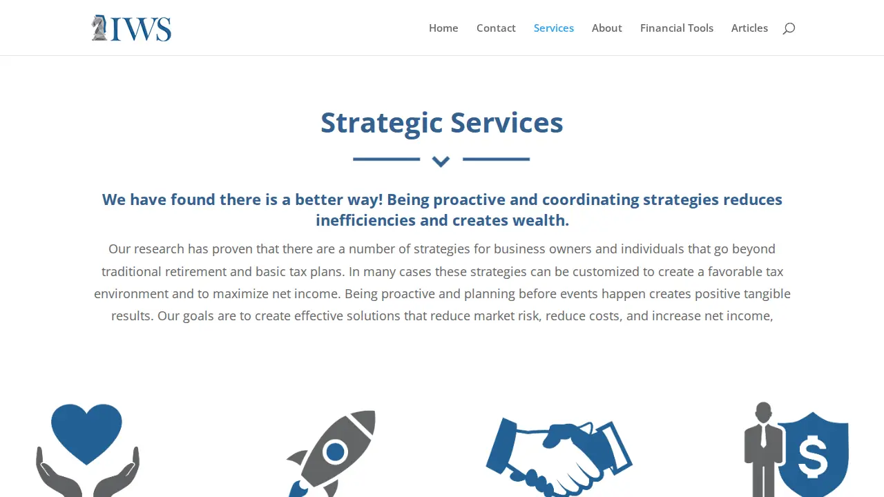 Integrated Wealth Strategies page