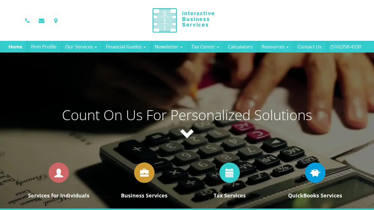 Interactive Business Services page