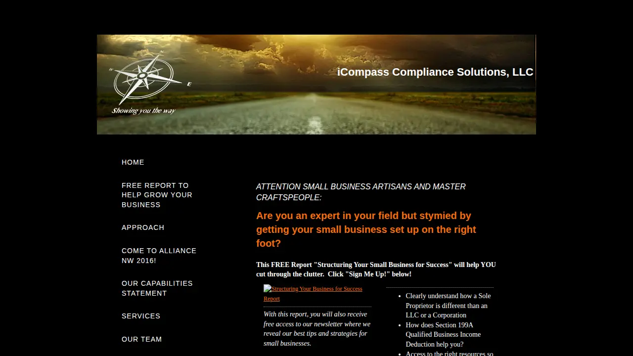 iCompass Compliance Solutions page