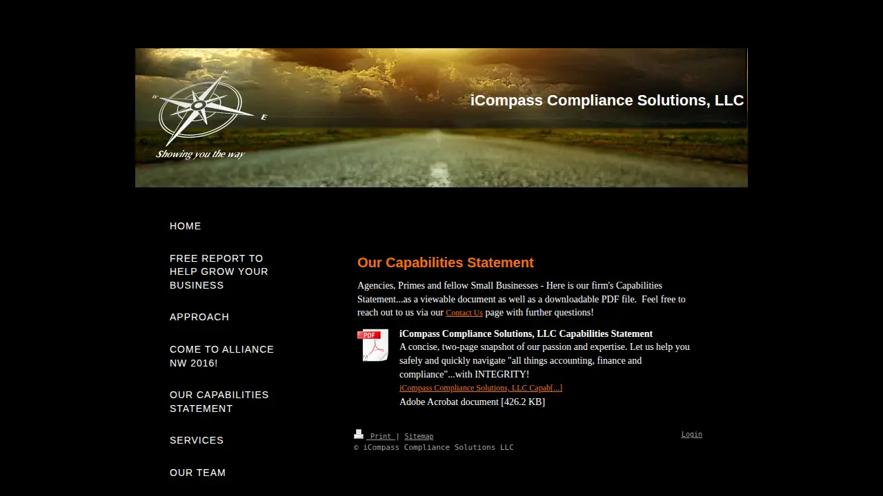 iCompass Compliance Solutions page