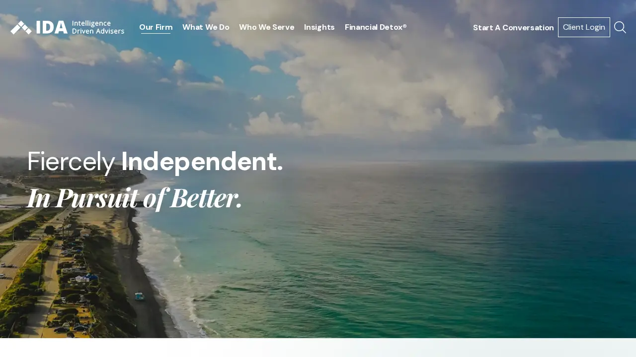 Intelligence Driven Advisers page