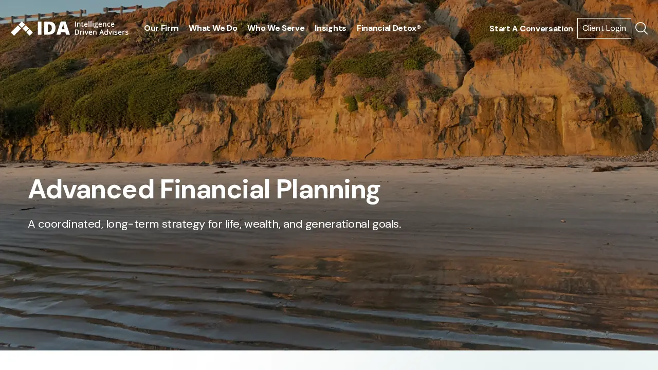 Intelligence Driven Advisers page