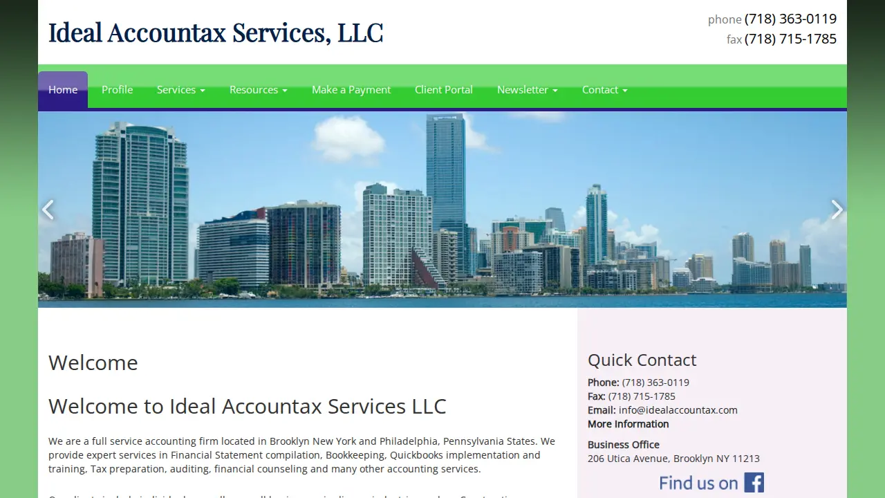 Ideal Accounting Services LLC website