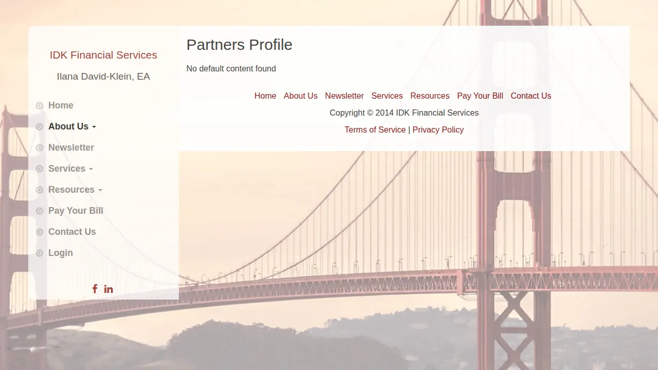 IDK Financial Services page