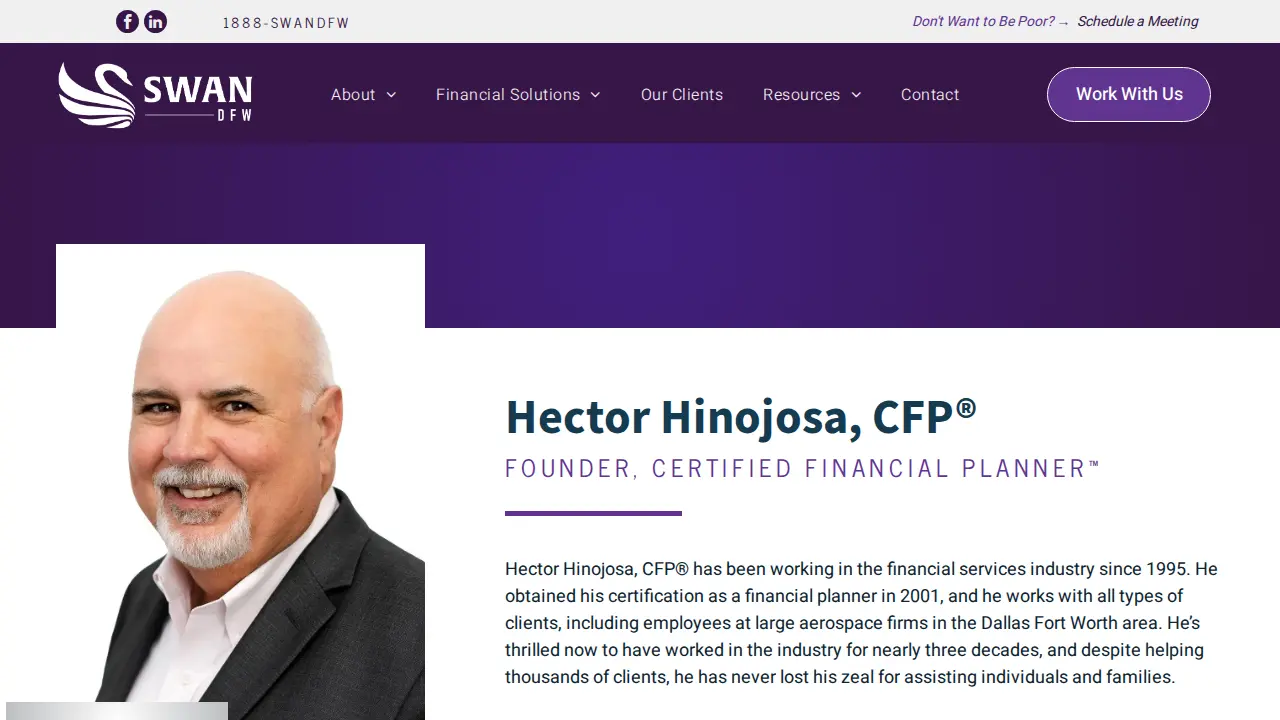 SWAN DFW Financial Solutions page