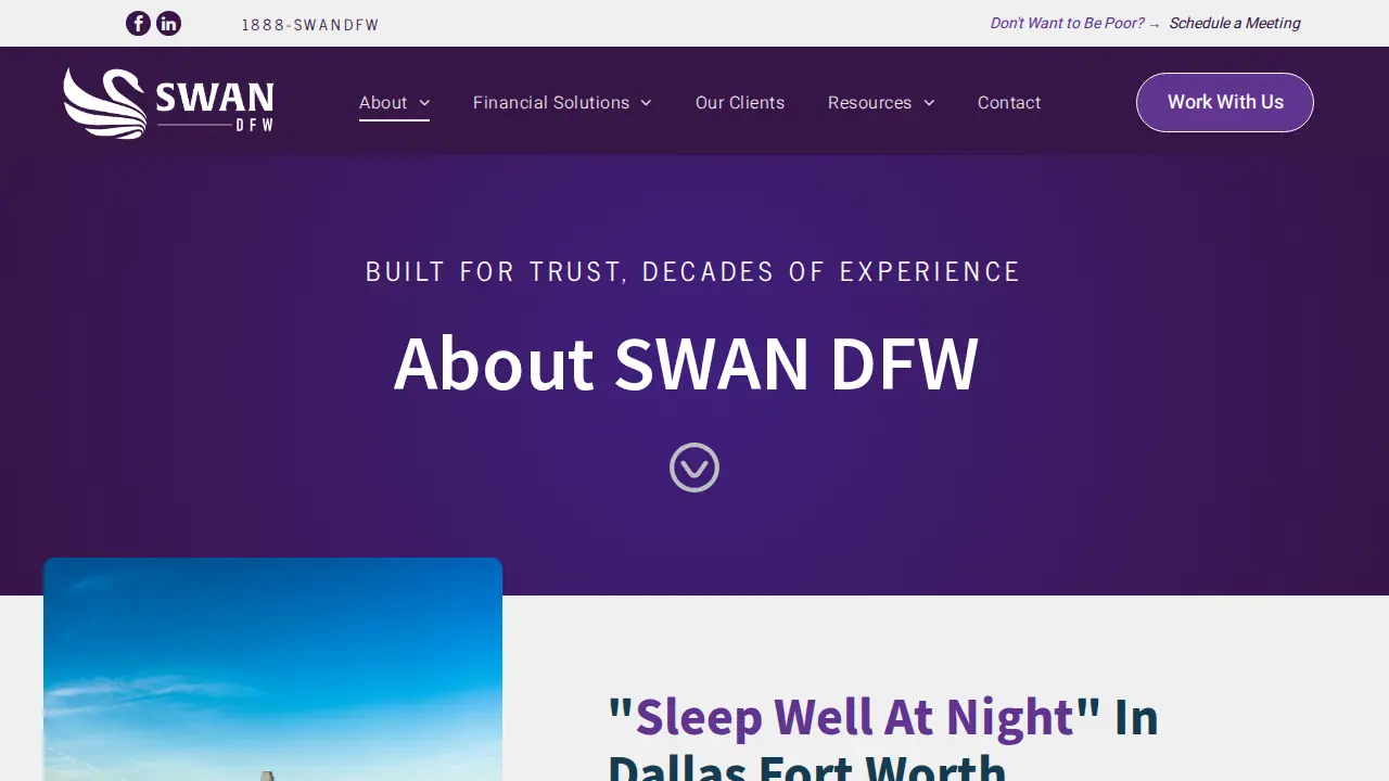 SWAN DFW Financial Solutions page