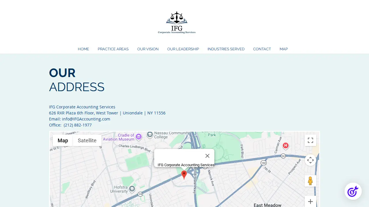 IFG Corporate Accounting Services page