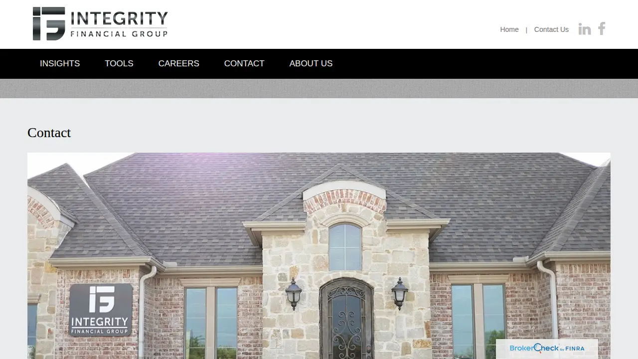 Integrity Financial Group page