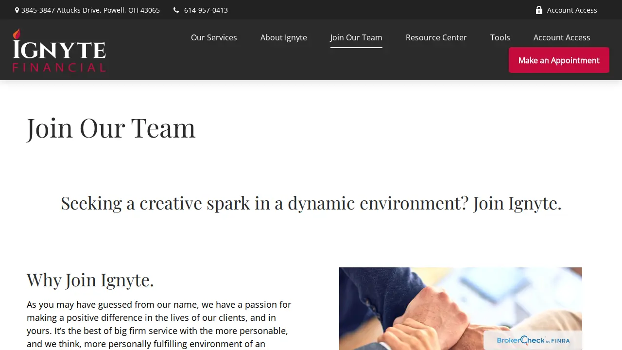 Ignyte Financial page