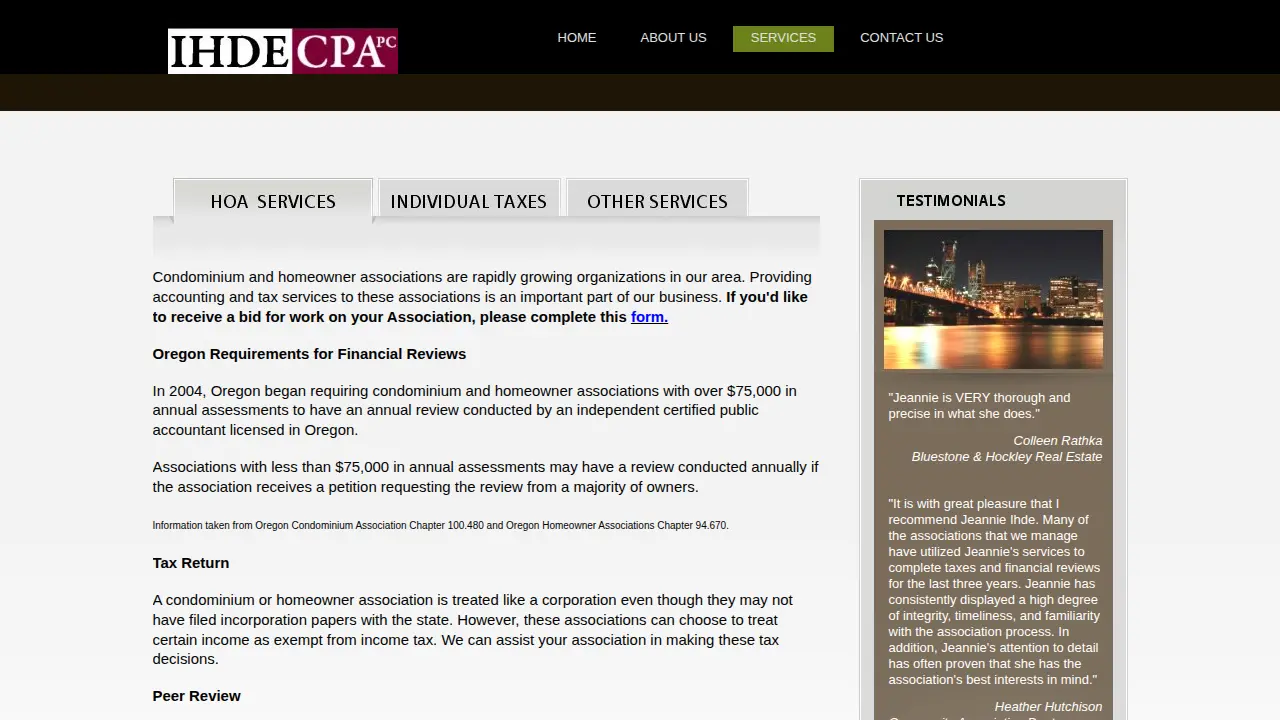 Ihde CPA page