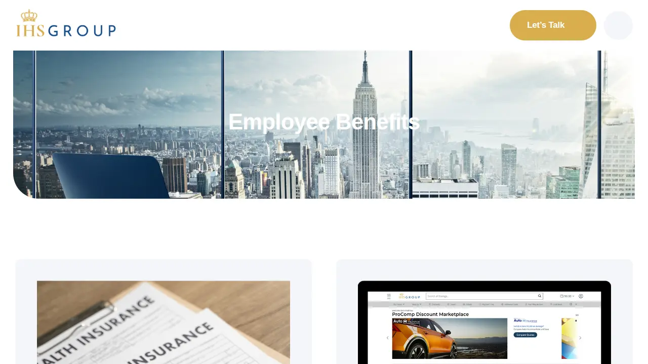 IHS Insurance Services page