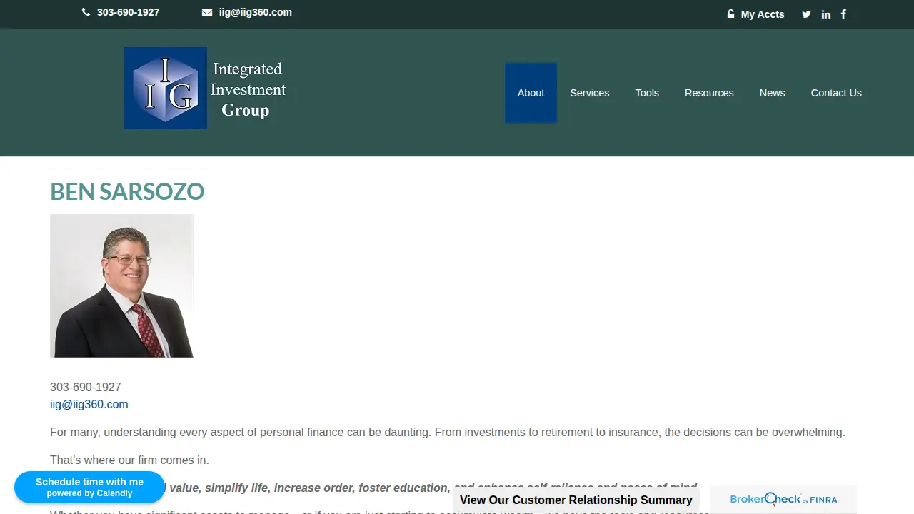 Integrated Investment Group page