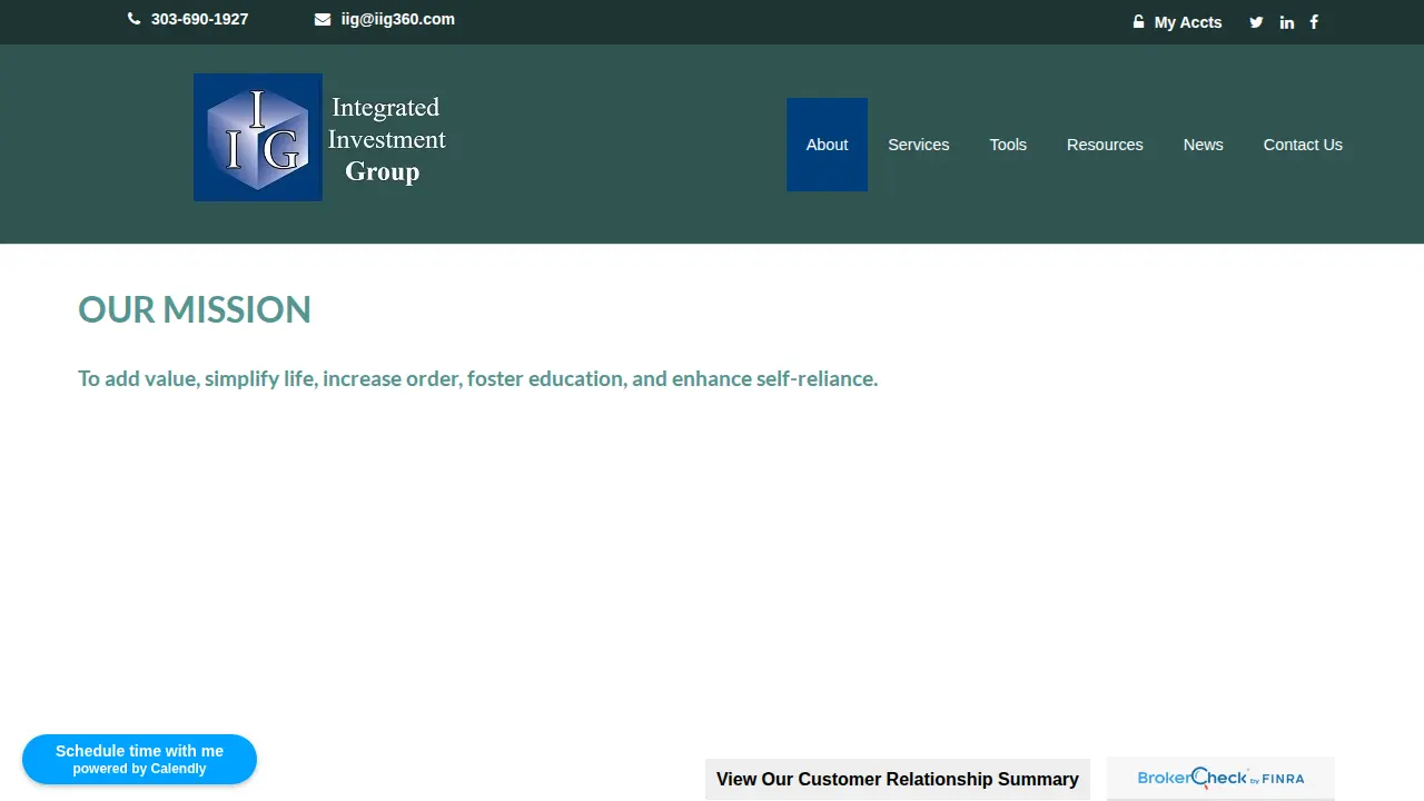 Integrated Investment Group page