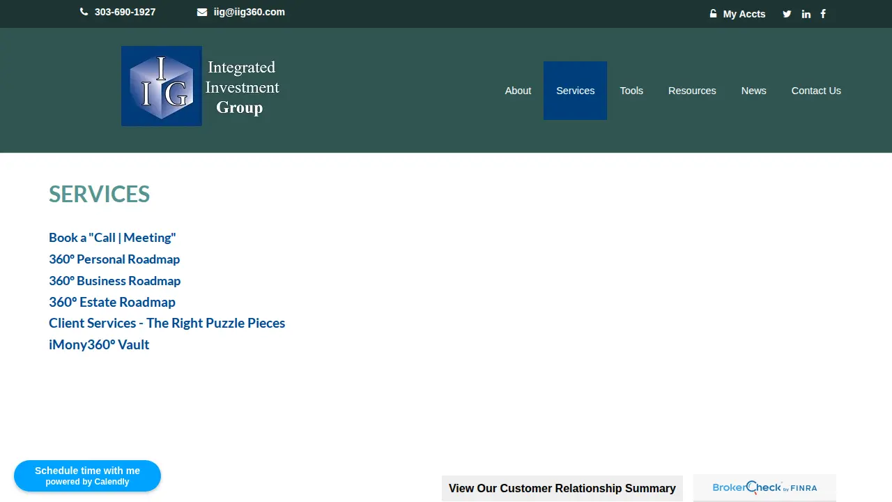 Integrated Investment Group page