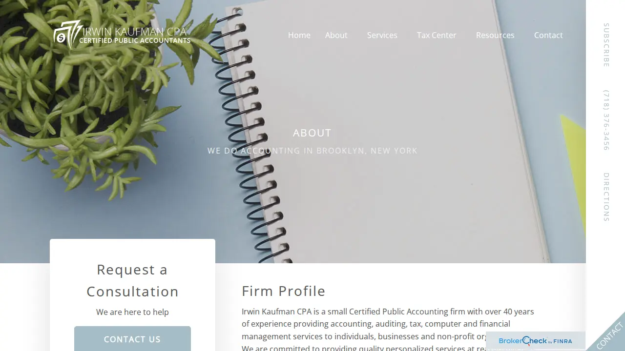 Irwin Kaufman, CPA page