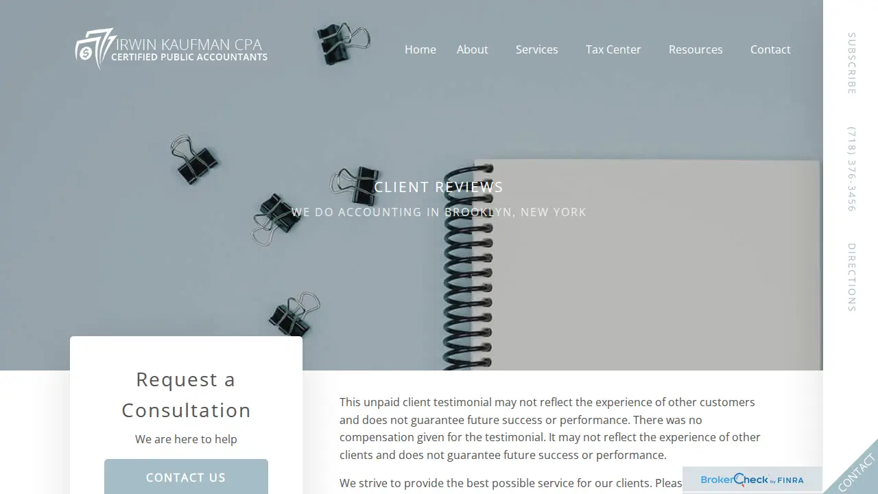 Irwin Kaufman, CPA page