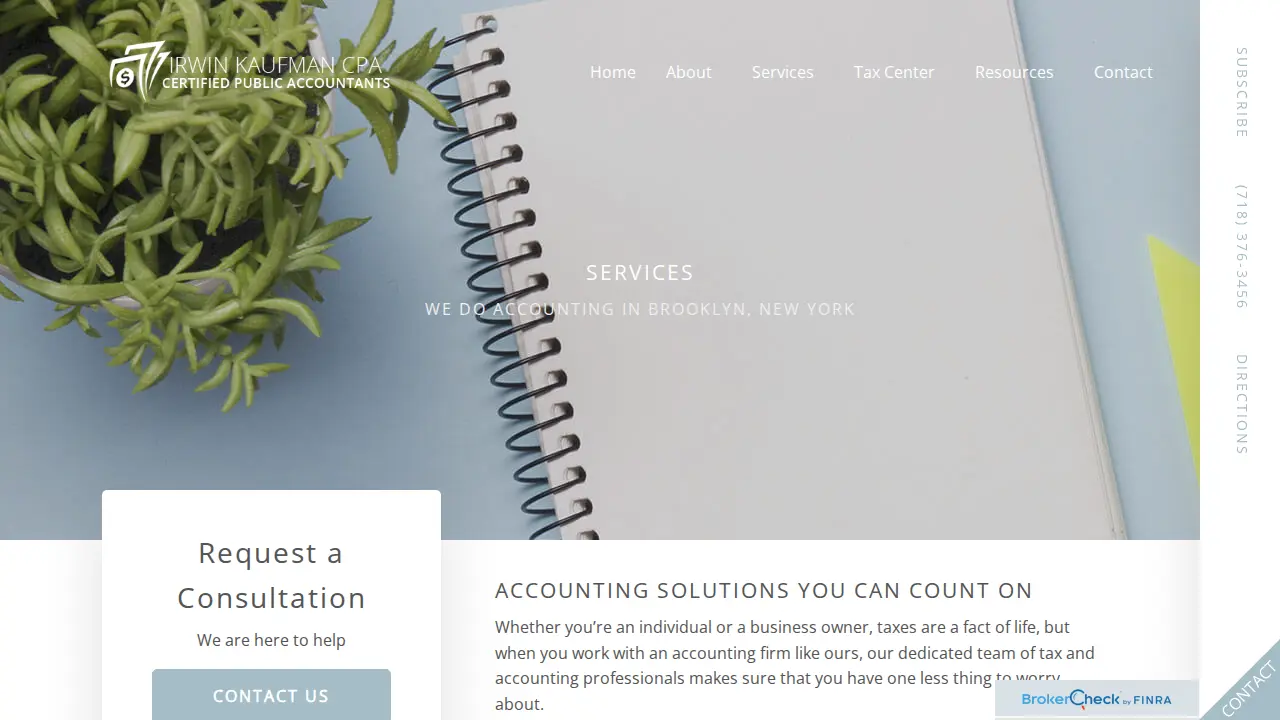 Irwin Kaufman, CPA page