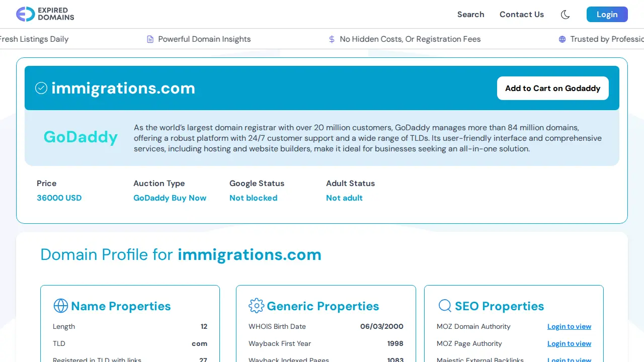 Immigration Plus page