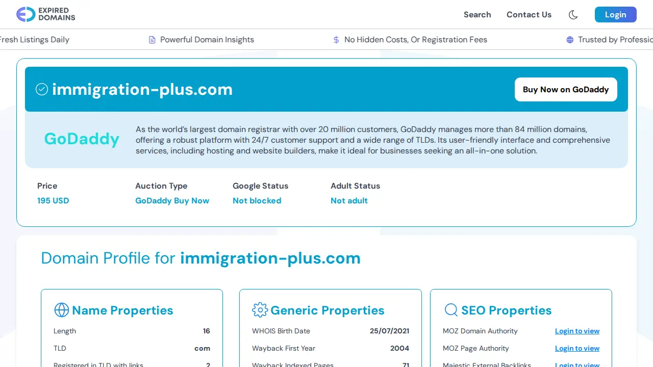 Immigration Plus website