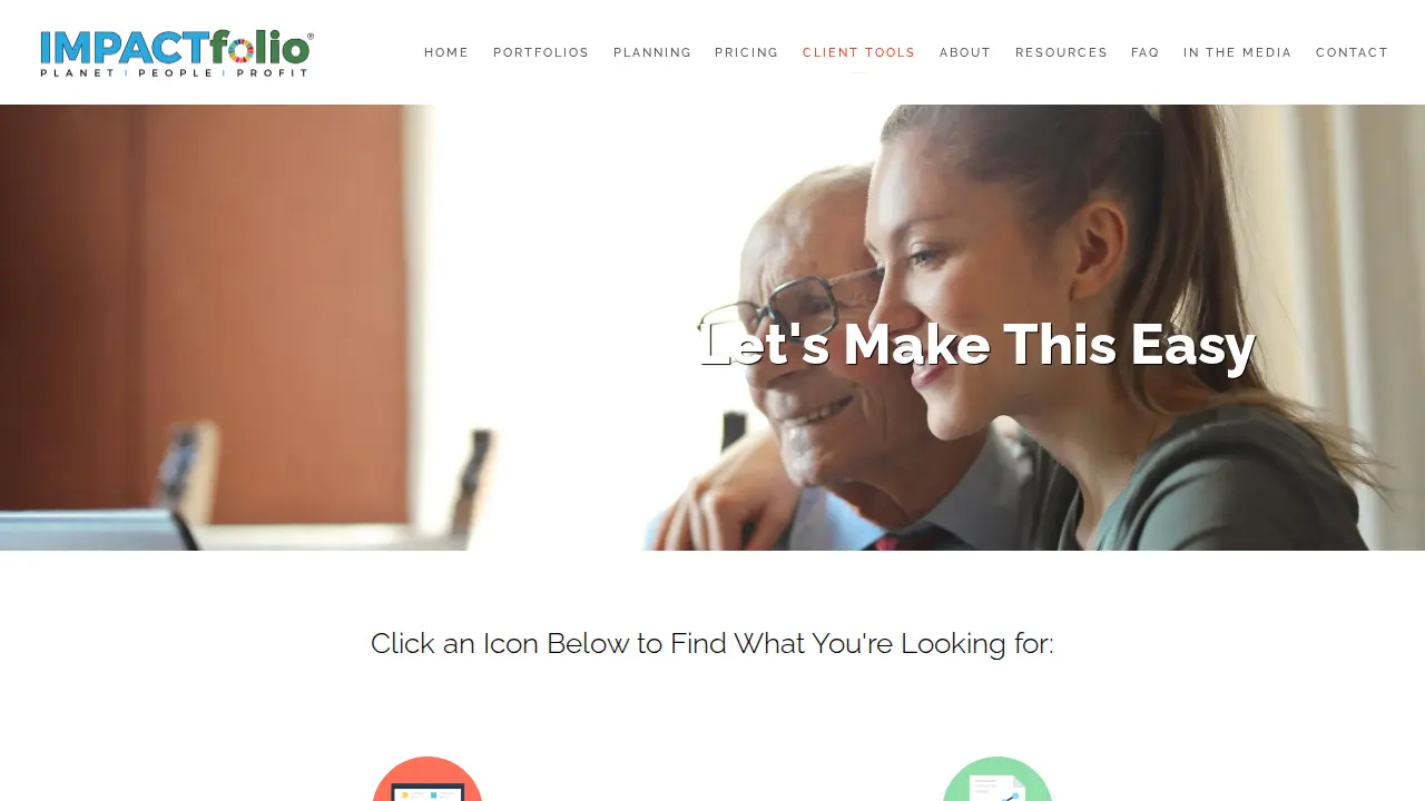 IMPACTfolio® page