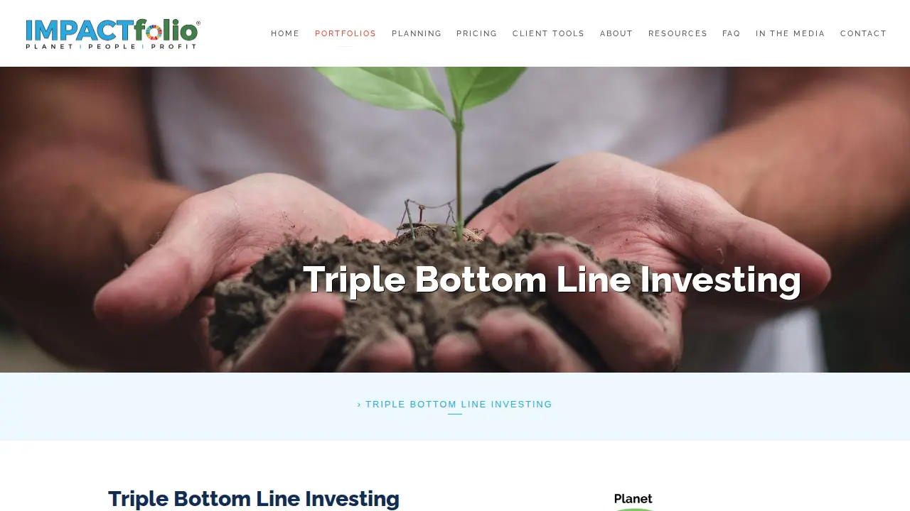 IMPACTfolio® page