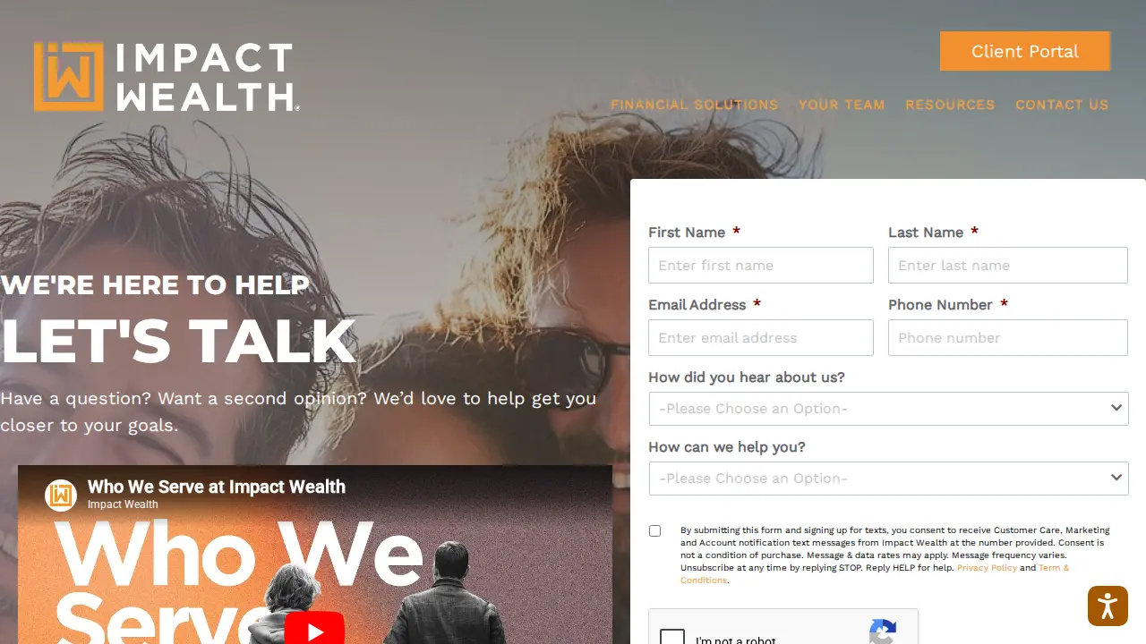 Impact Wealth page