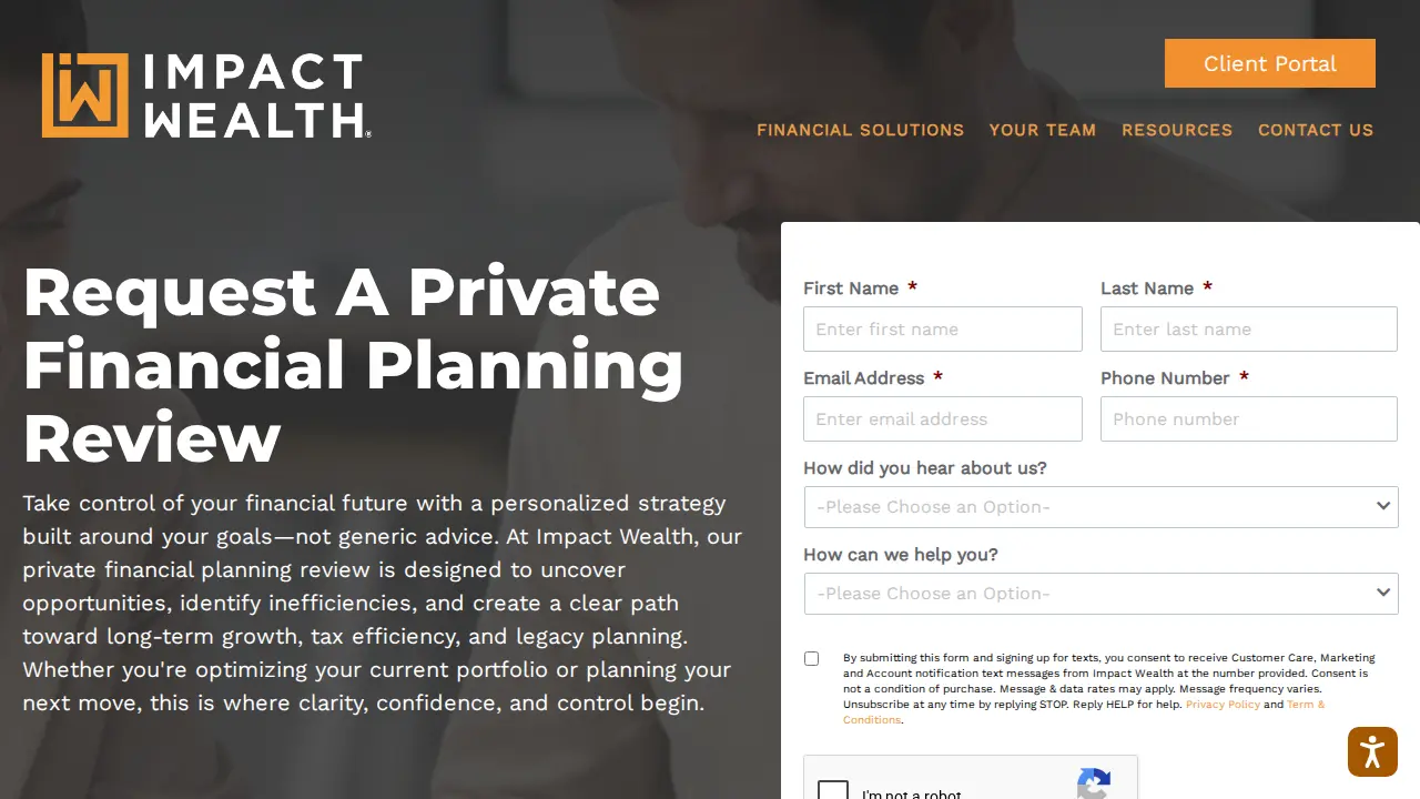 Impact Wealth page