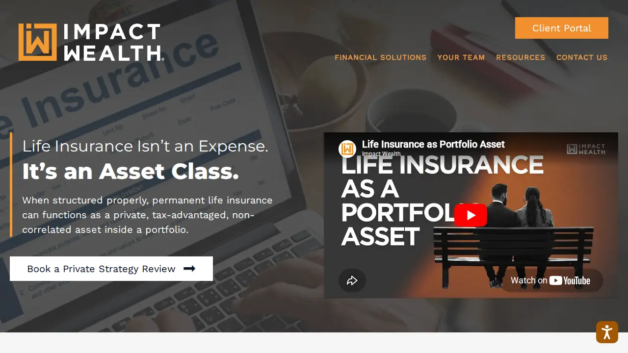 Impact Wealth page