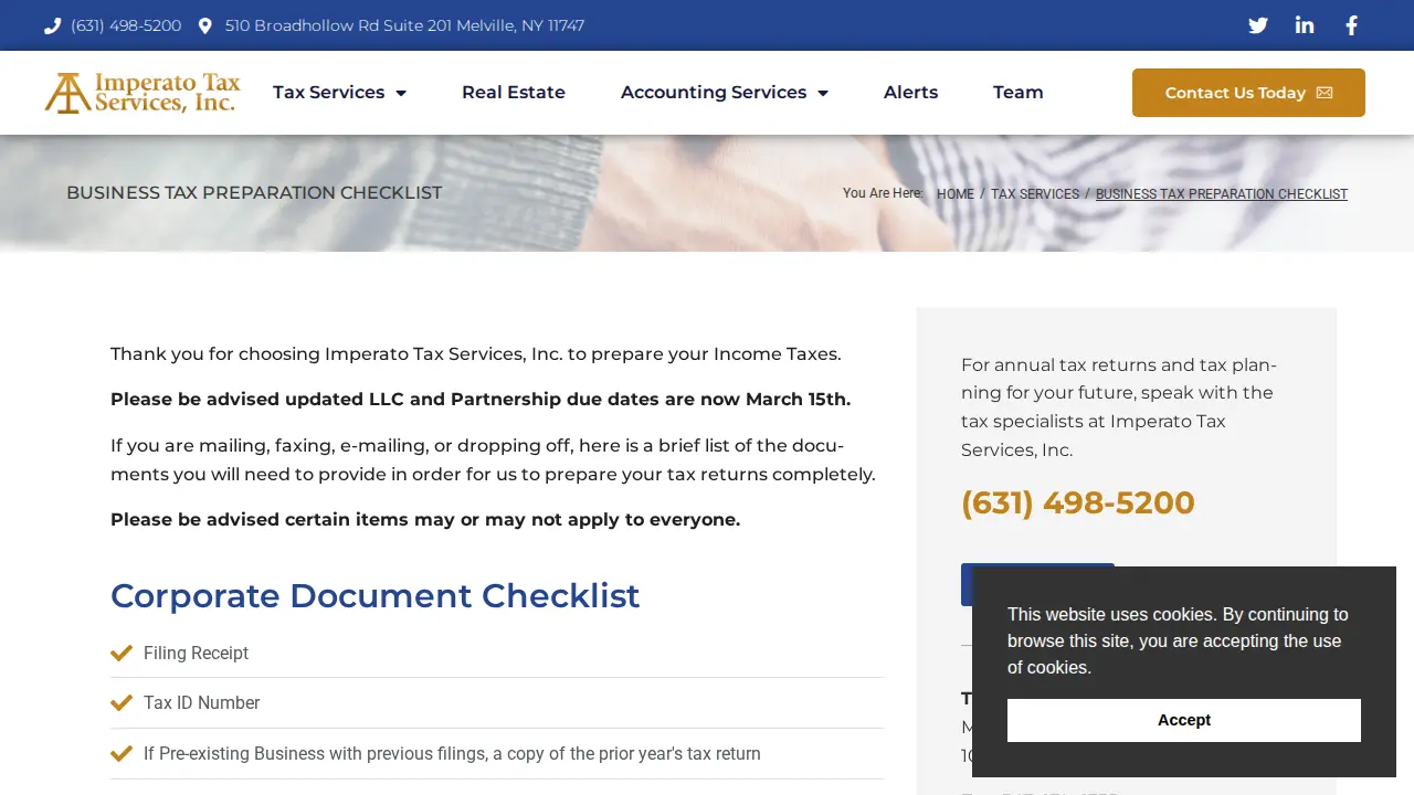 Imperato Tax Services, Inc. page