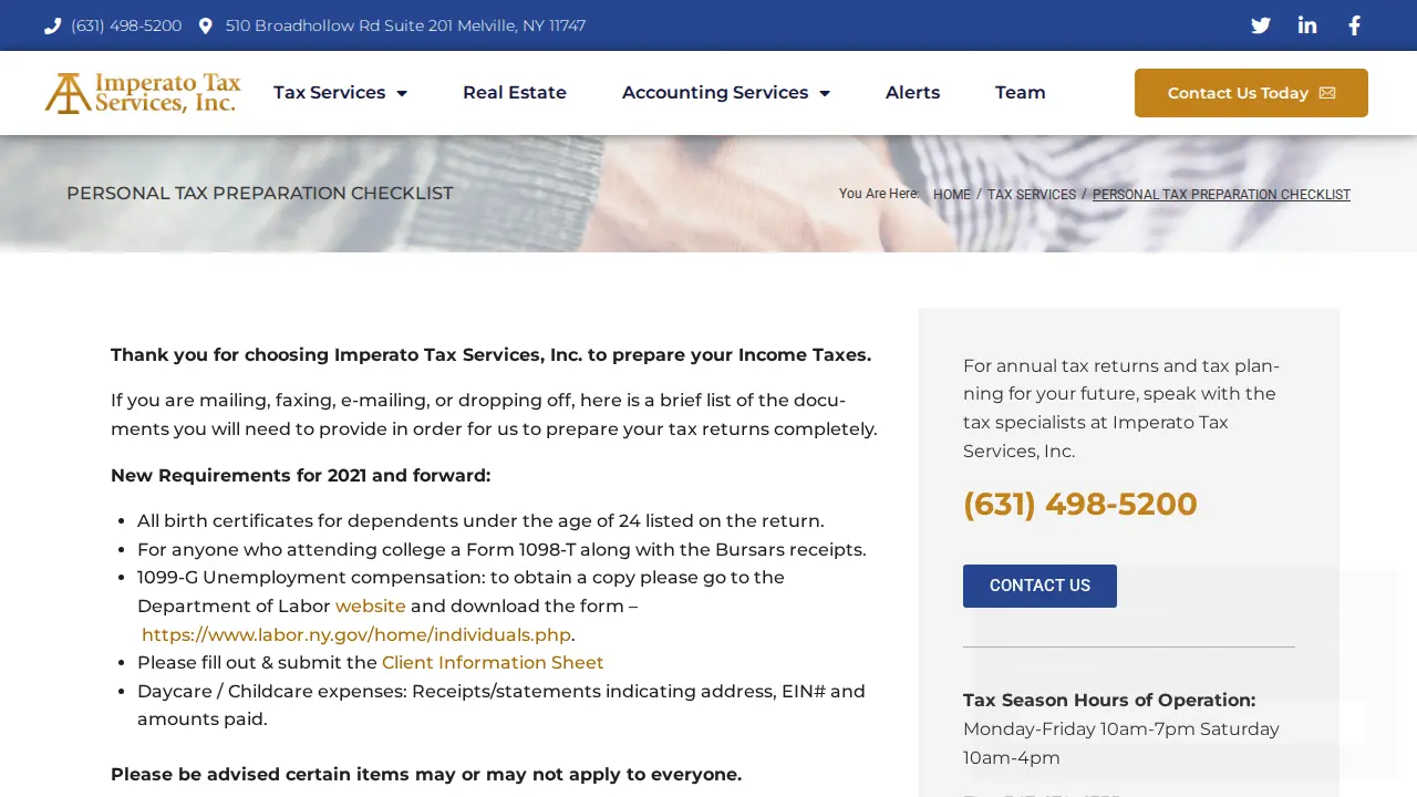 Imperato Tax Services, Inc. page