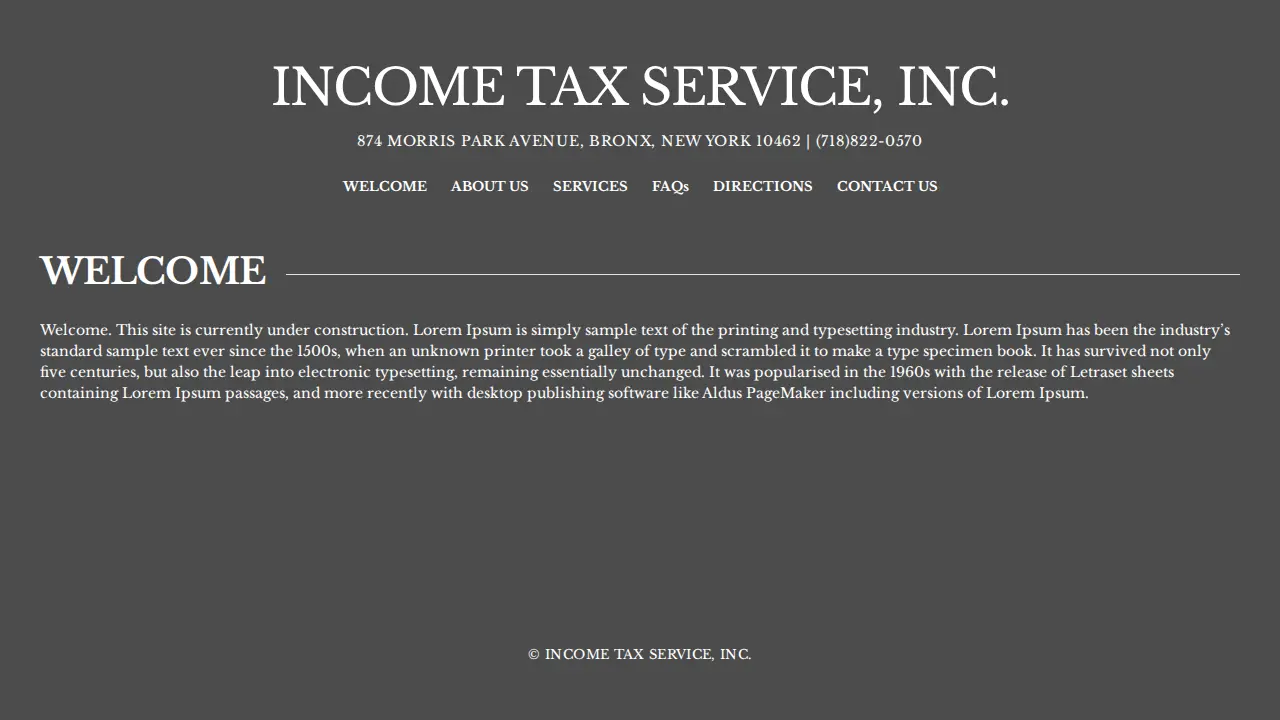 First Insure | Income Tax Service, Inc. page
