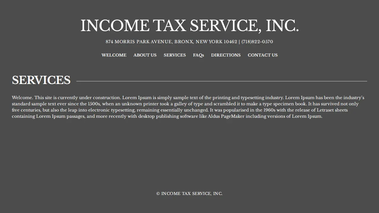 First Insure | Income Tax Service, Inc. page
