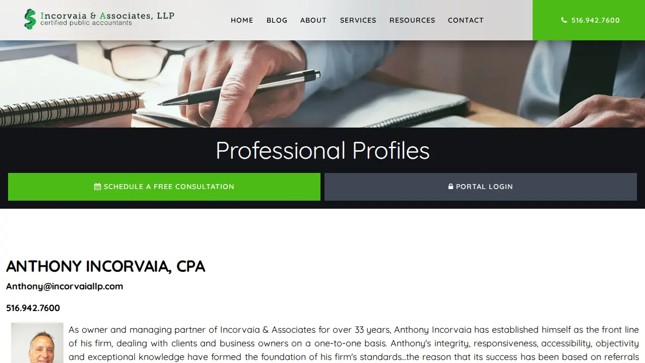 Incorvaia & Associates page