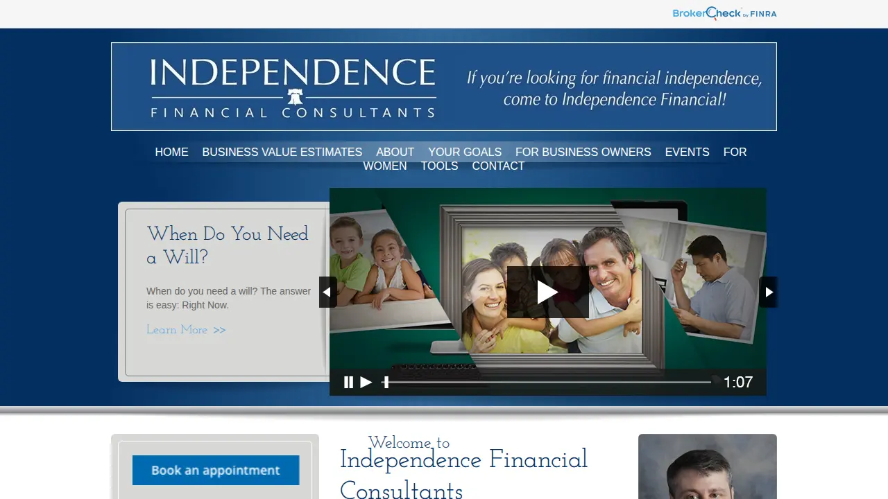 Independence Financial Consultants website