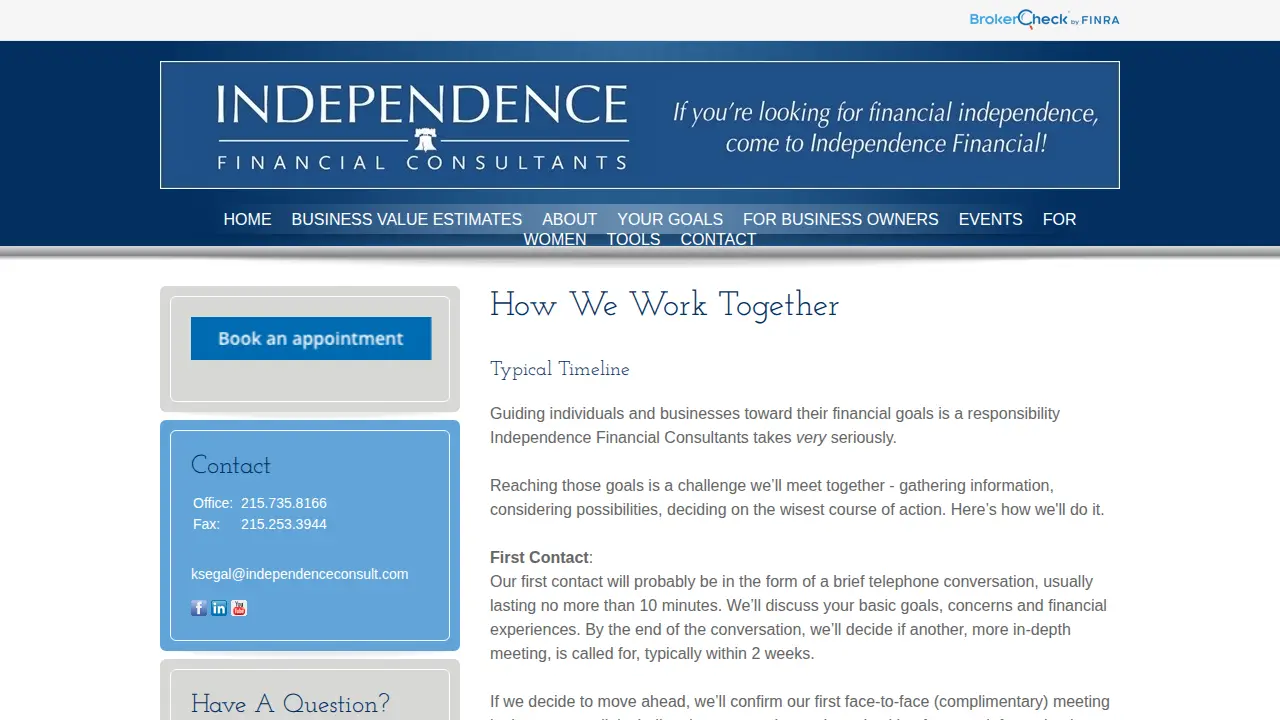 Independence Financial Consultants page