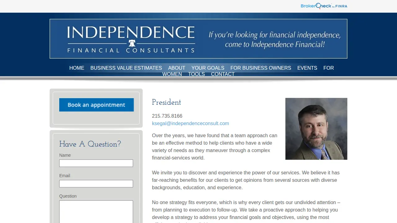 Independence Financial Consultants page