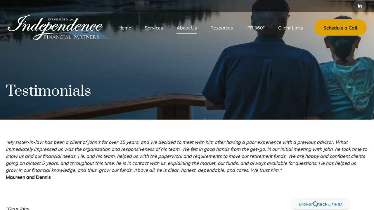 John Gautreaux with Independence Financial Partners page
