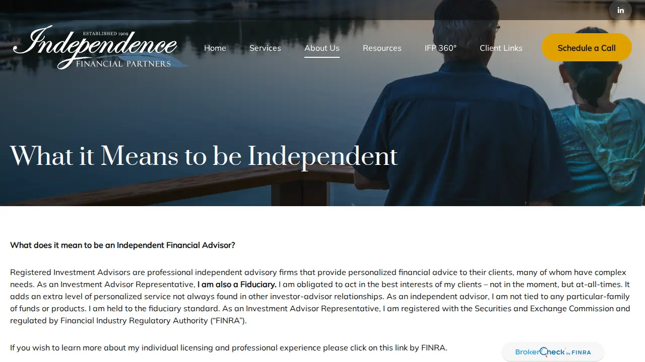 John Gautreaux with Independence Financial Partners page