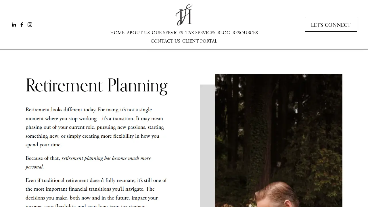 Infinite Heights Wealth Management page