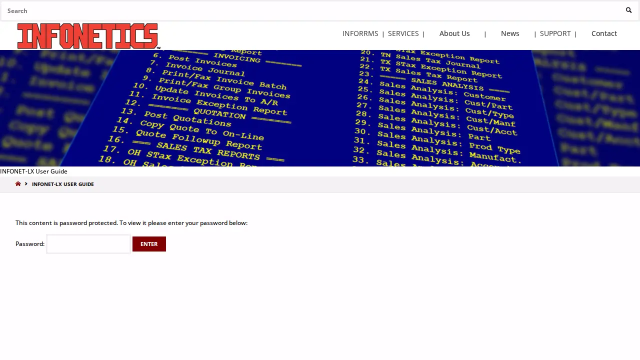 INFONETICS, Inc. page