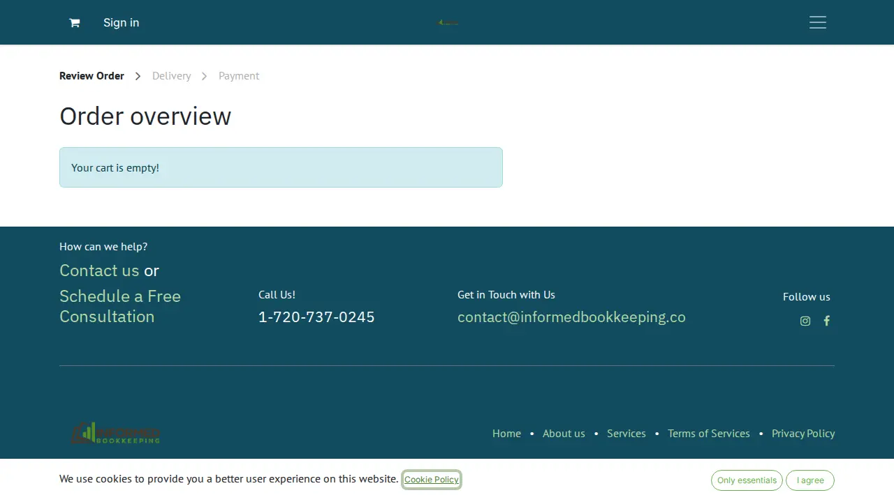 Informed Bookkeeping page