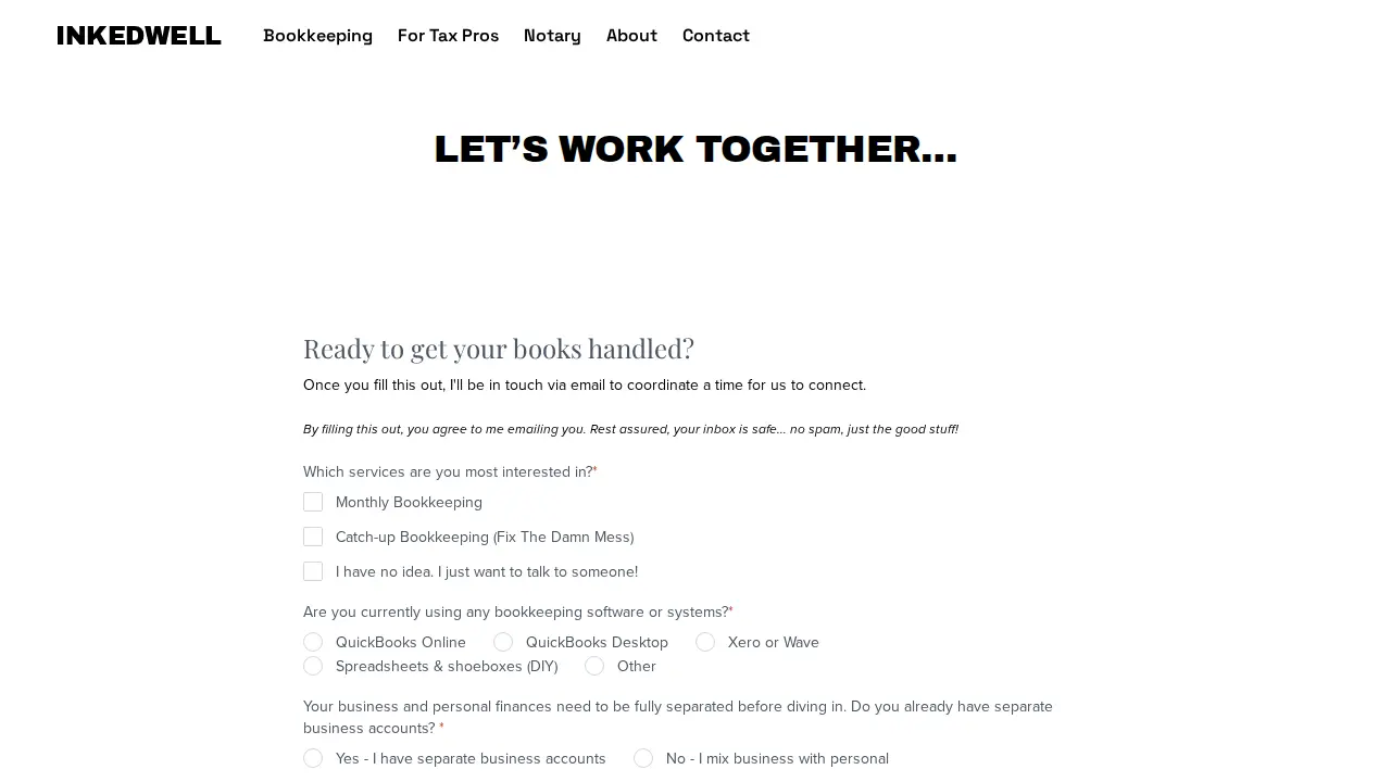 InkedWell Solutions page