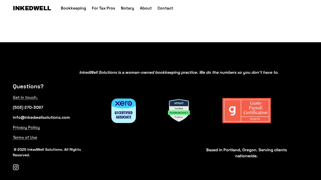 InkedWell Solutions page